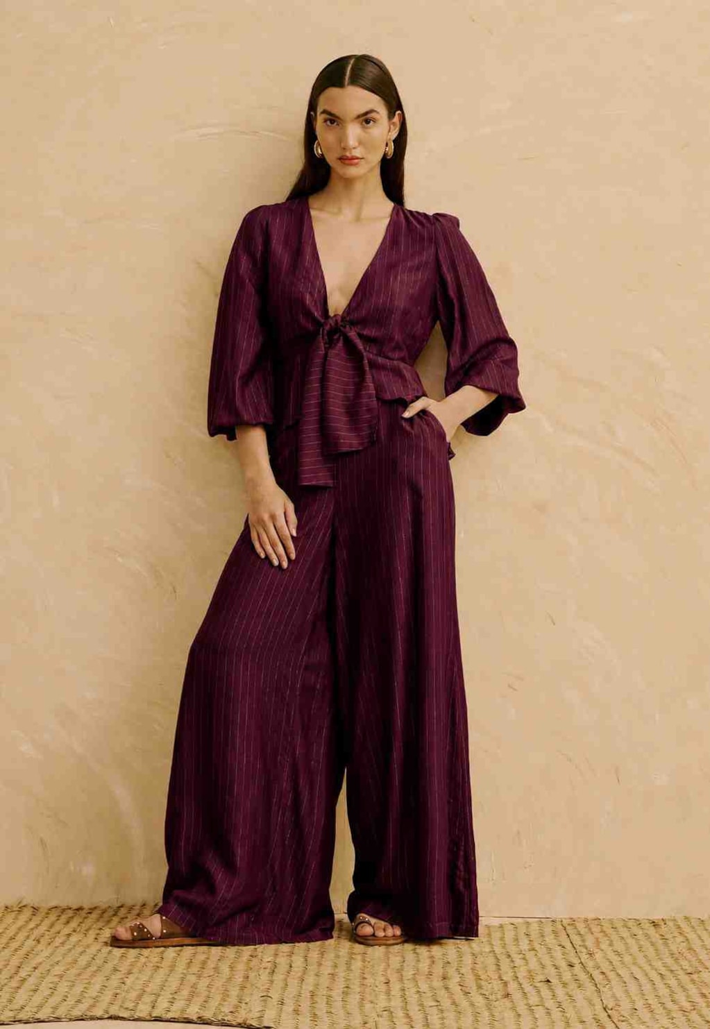 Calça Pantalona Lisa