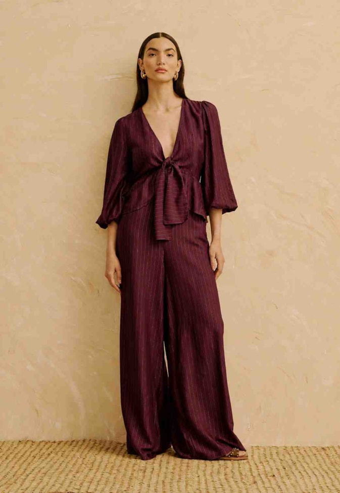 Calça Pantalona Lisa