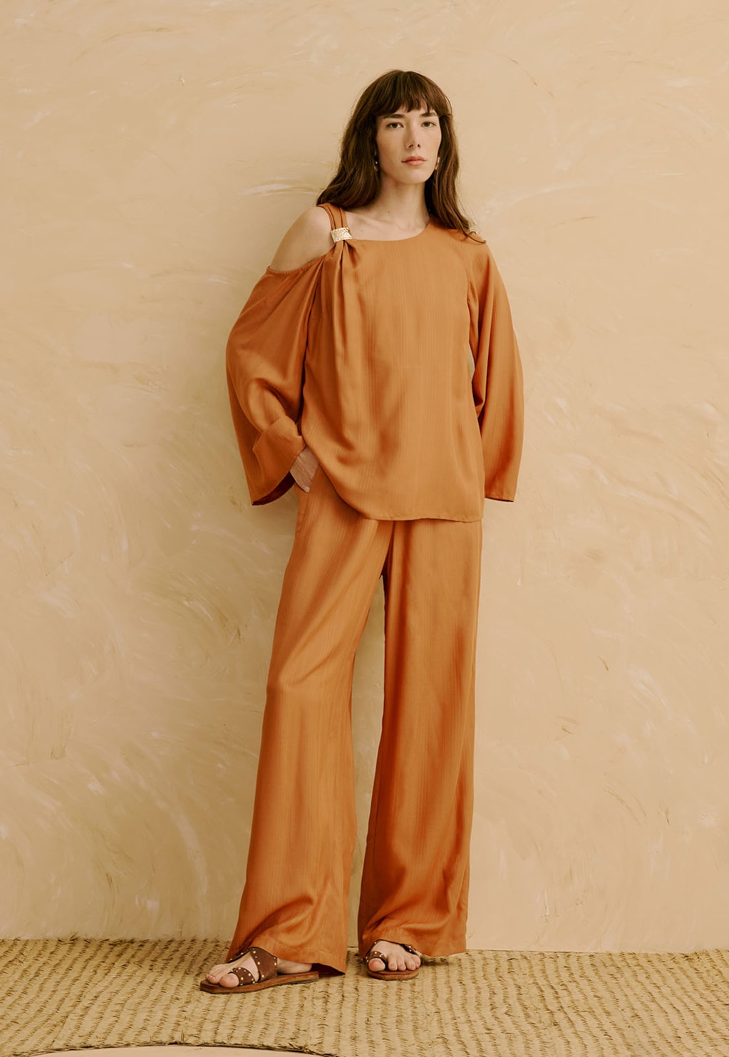 Calça Pantalona Lisa 