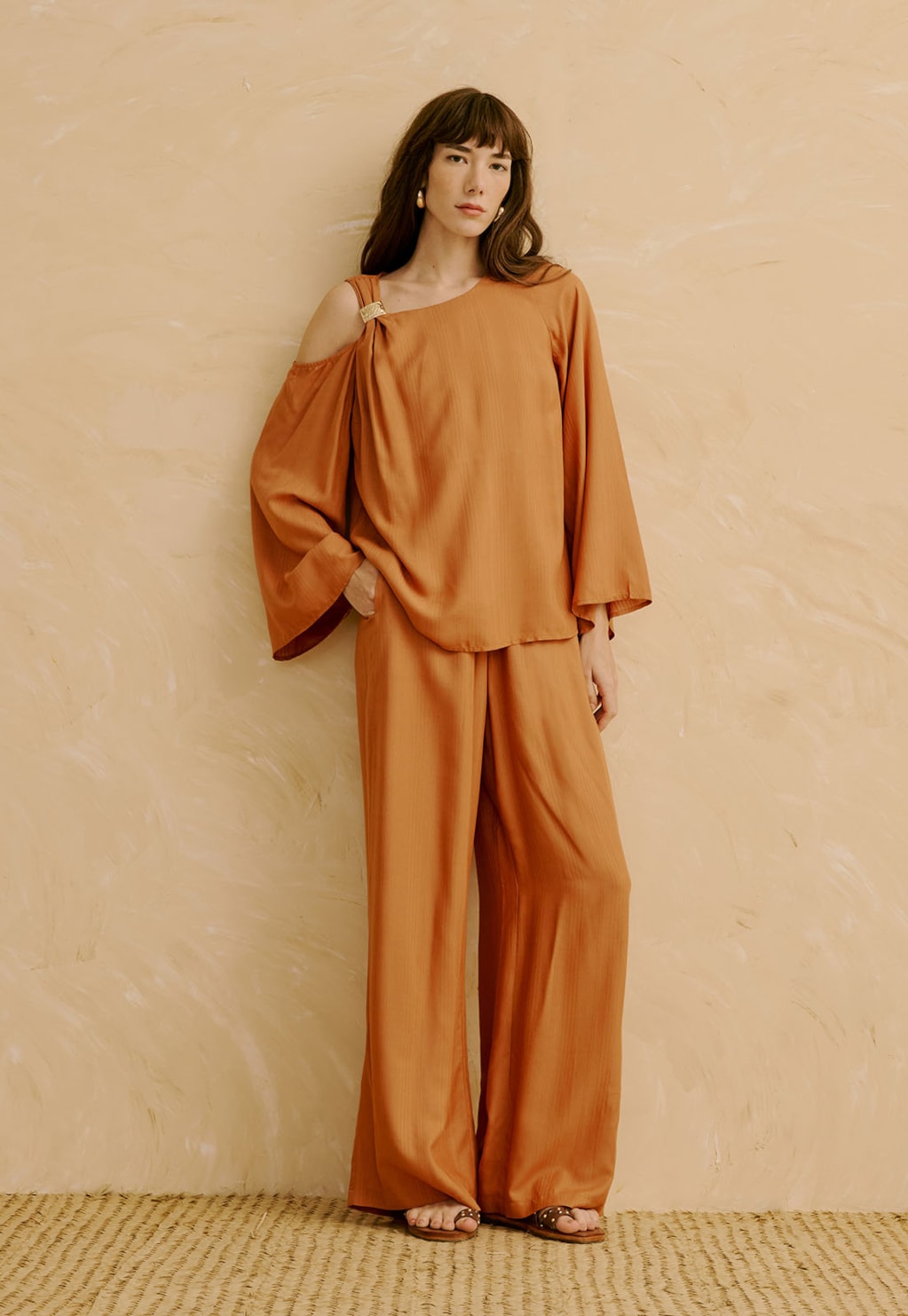 Calça Pantalona Lisa 