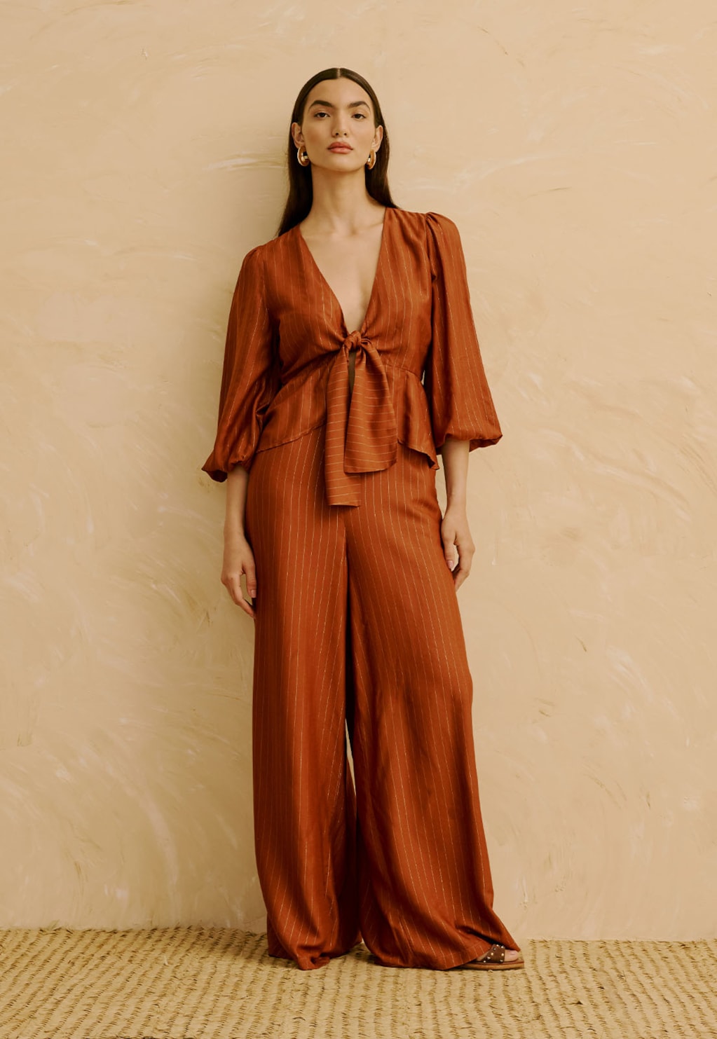 Calça Pantalona Lisa