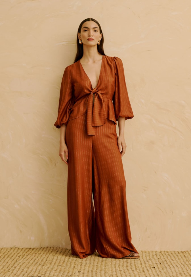 Calça Pantalona Lisa