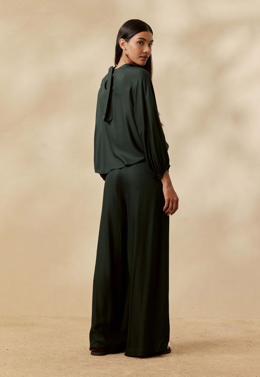 Calça Pantalona Lisa