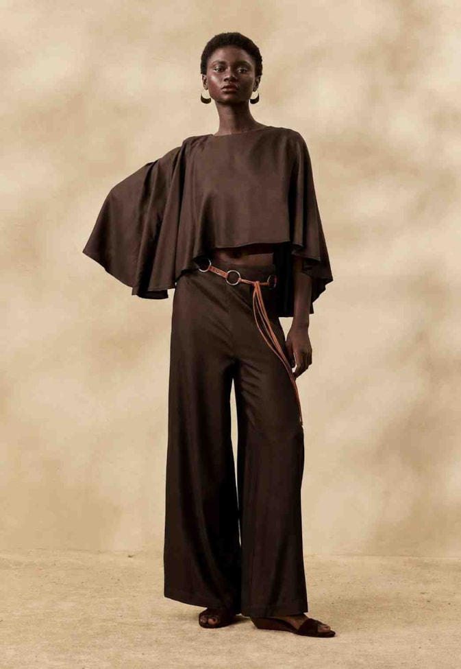 Calça Pantalona Lisa