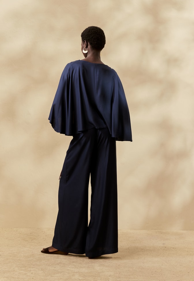 Calça Pantalona Lisa