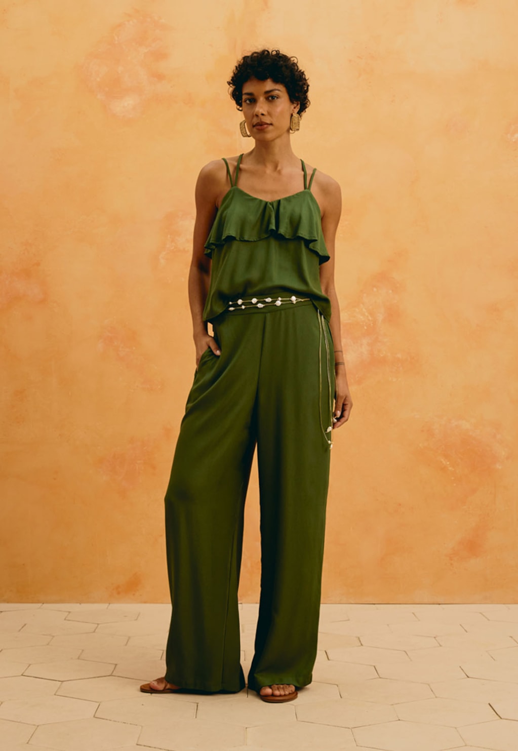 Calça Pantalona Lisa