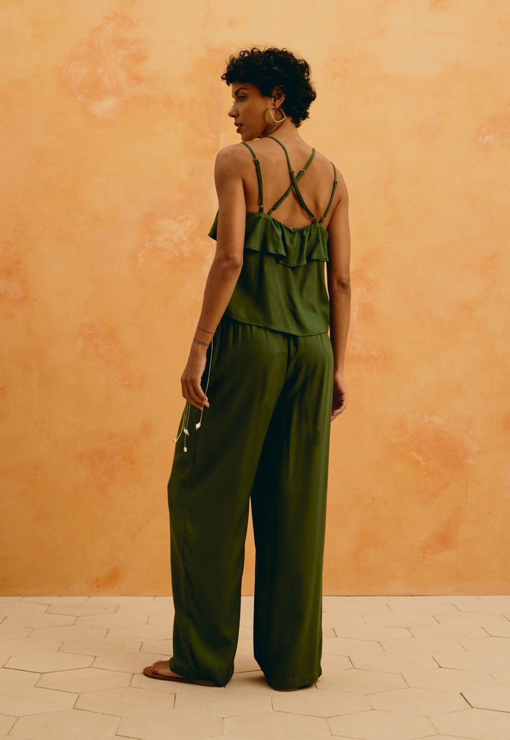 Calça Pantalona Lisa