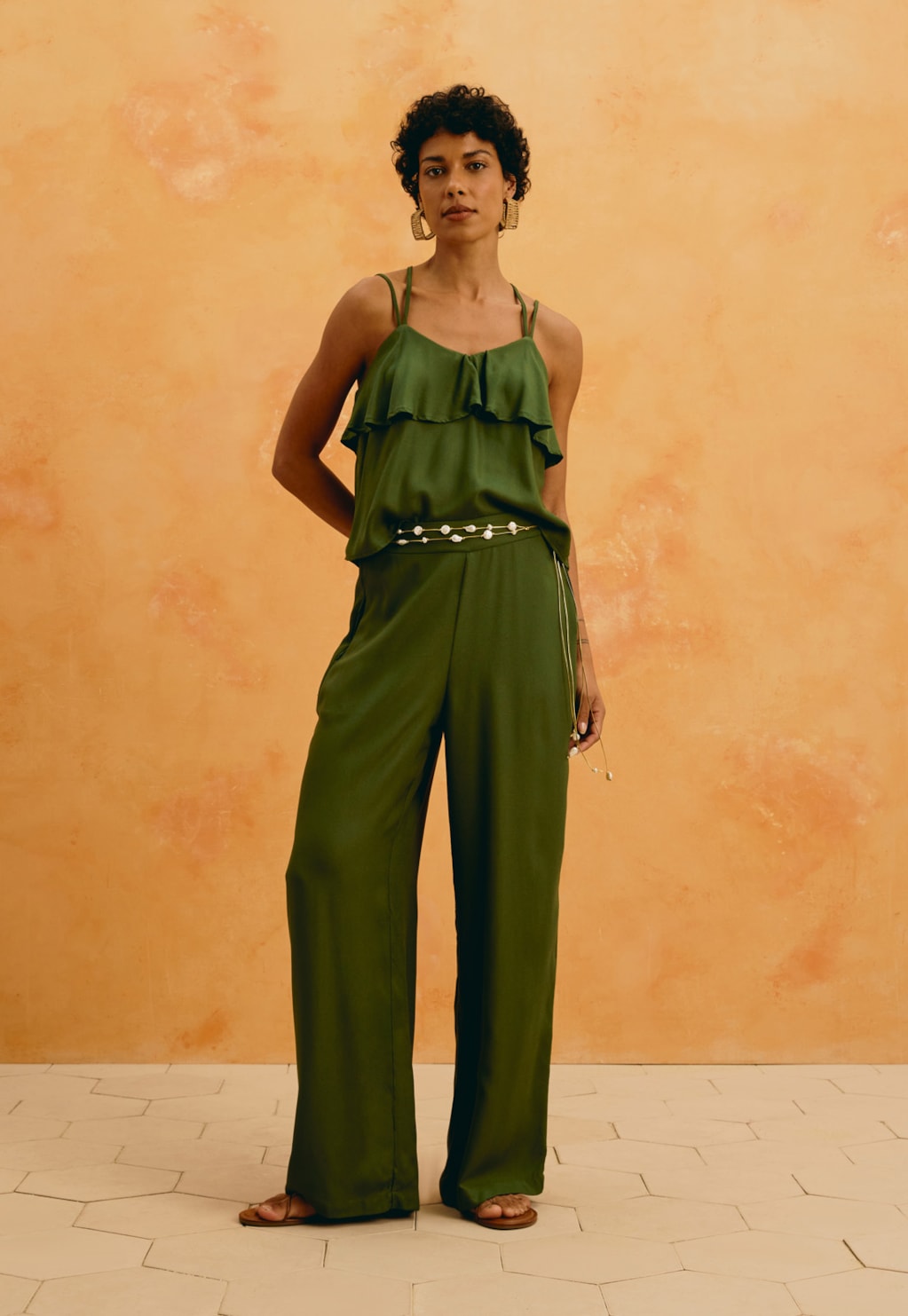 Calça Pantalona Lisa