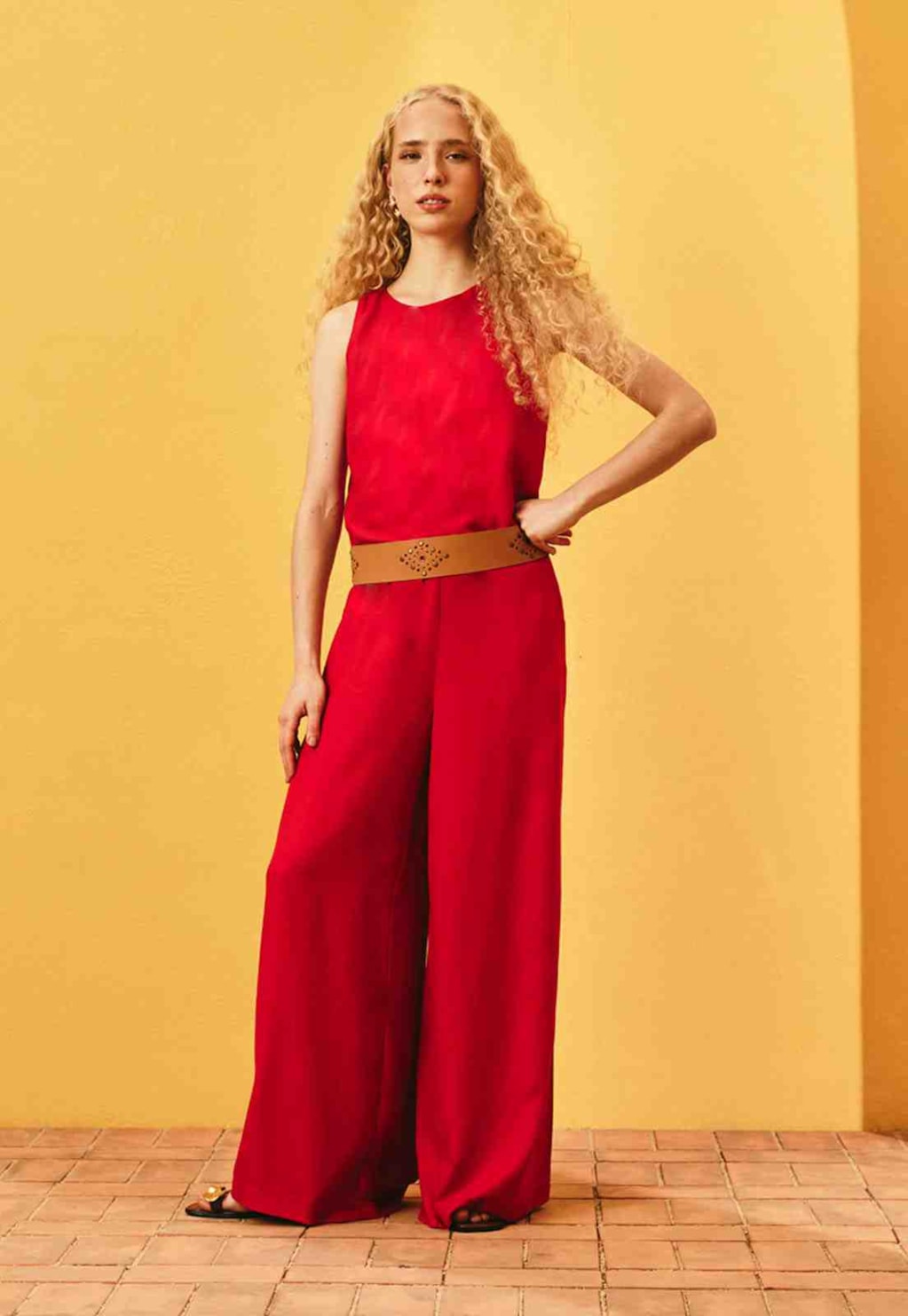 Calça Pantalona Lisa 
