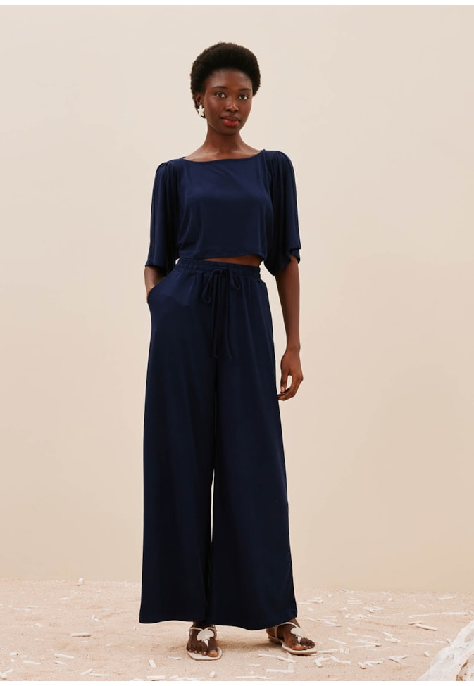 Calça Pantalona Malha