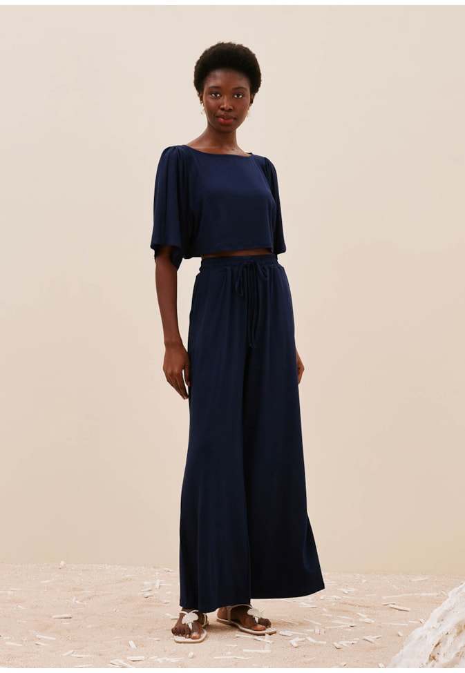 Calça Pantalona Malha