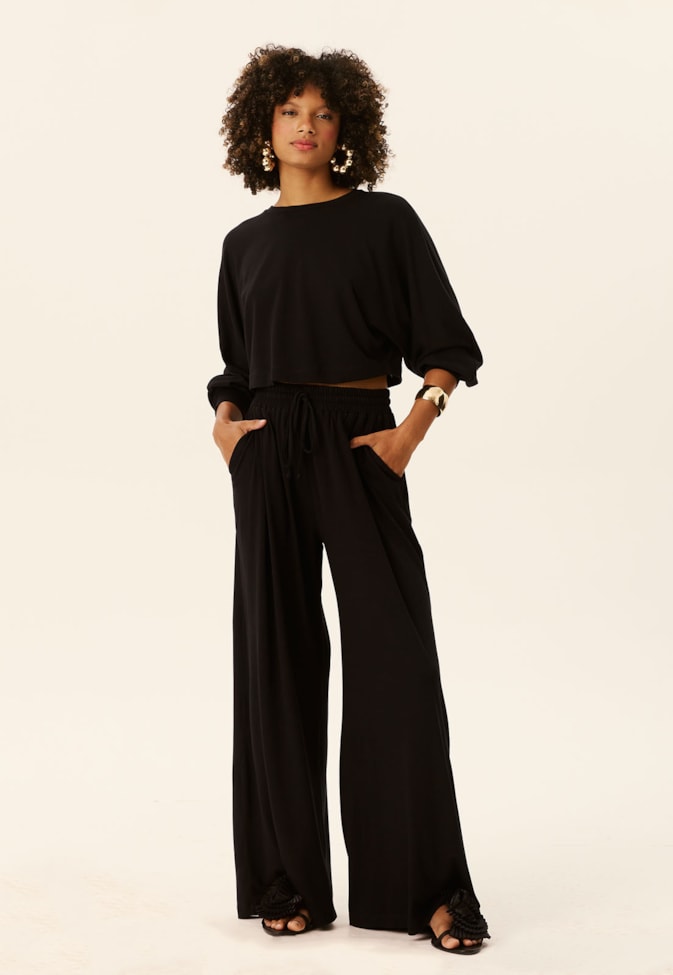 Calça Pantalona Malha