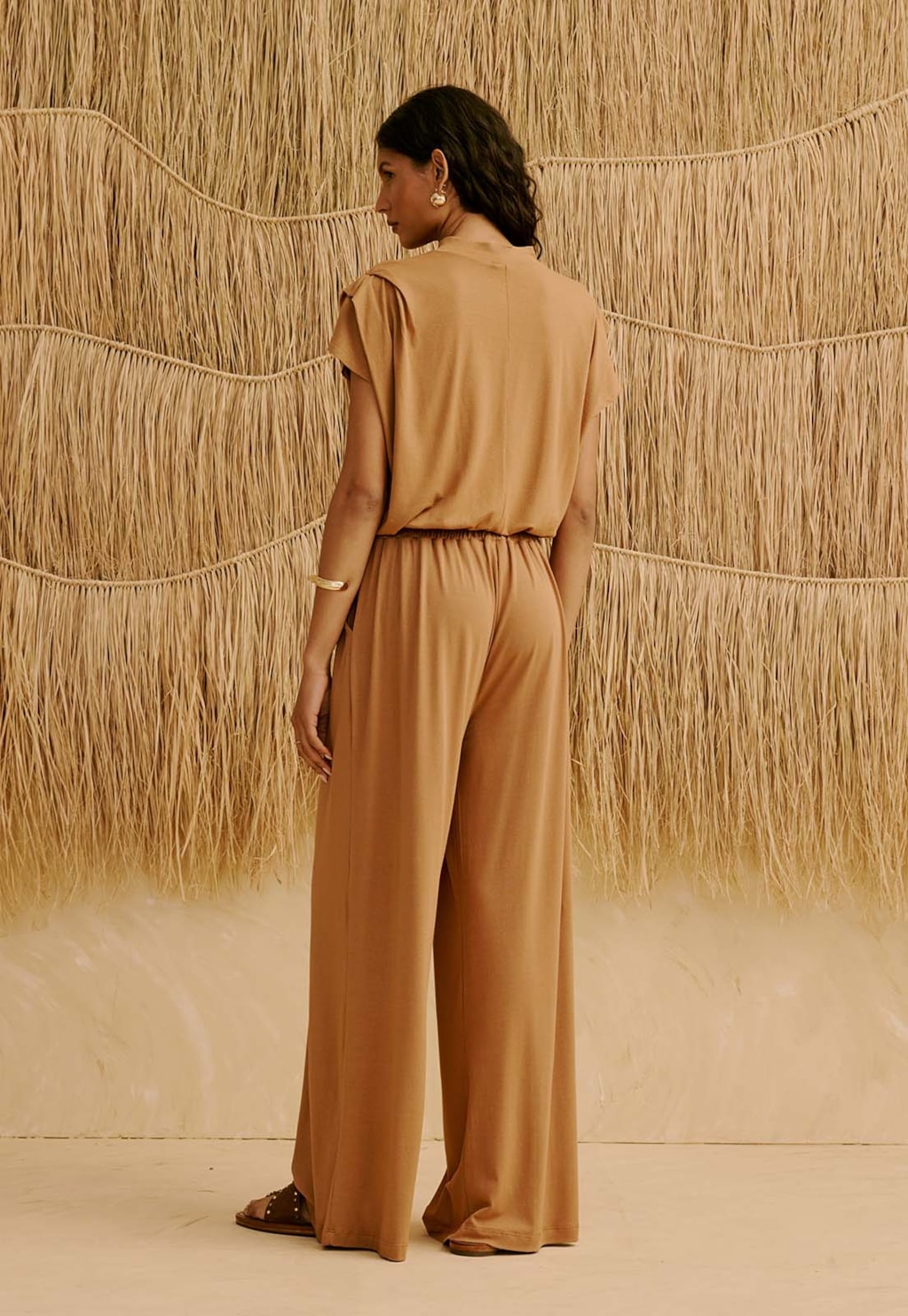 Calça Pantalona Malha Lisa