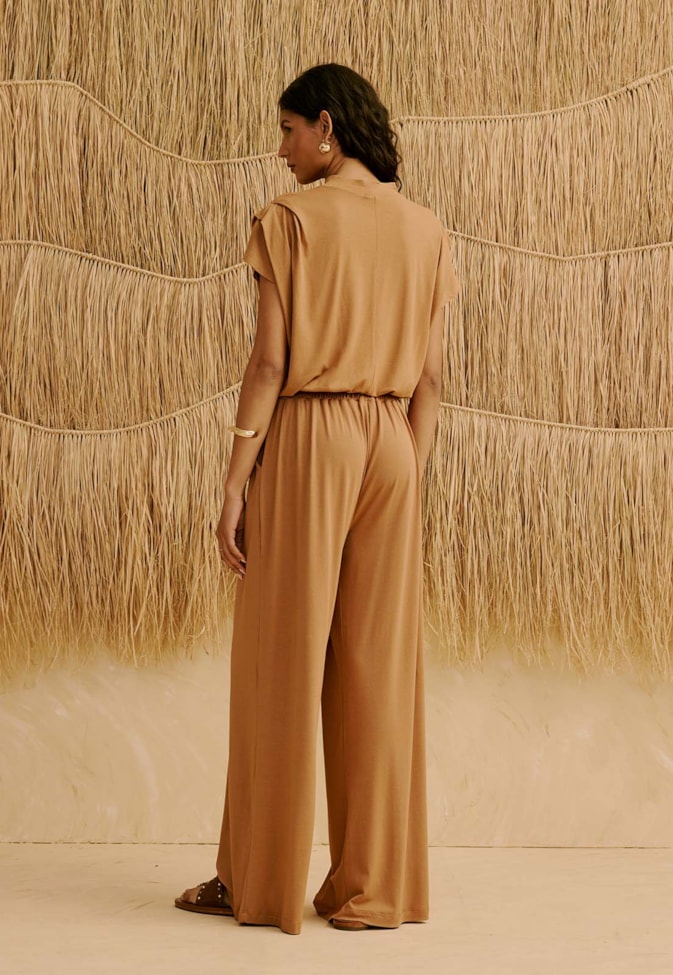 Calça Pantalona Malha Lisa