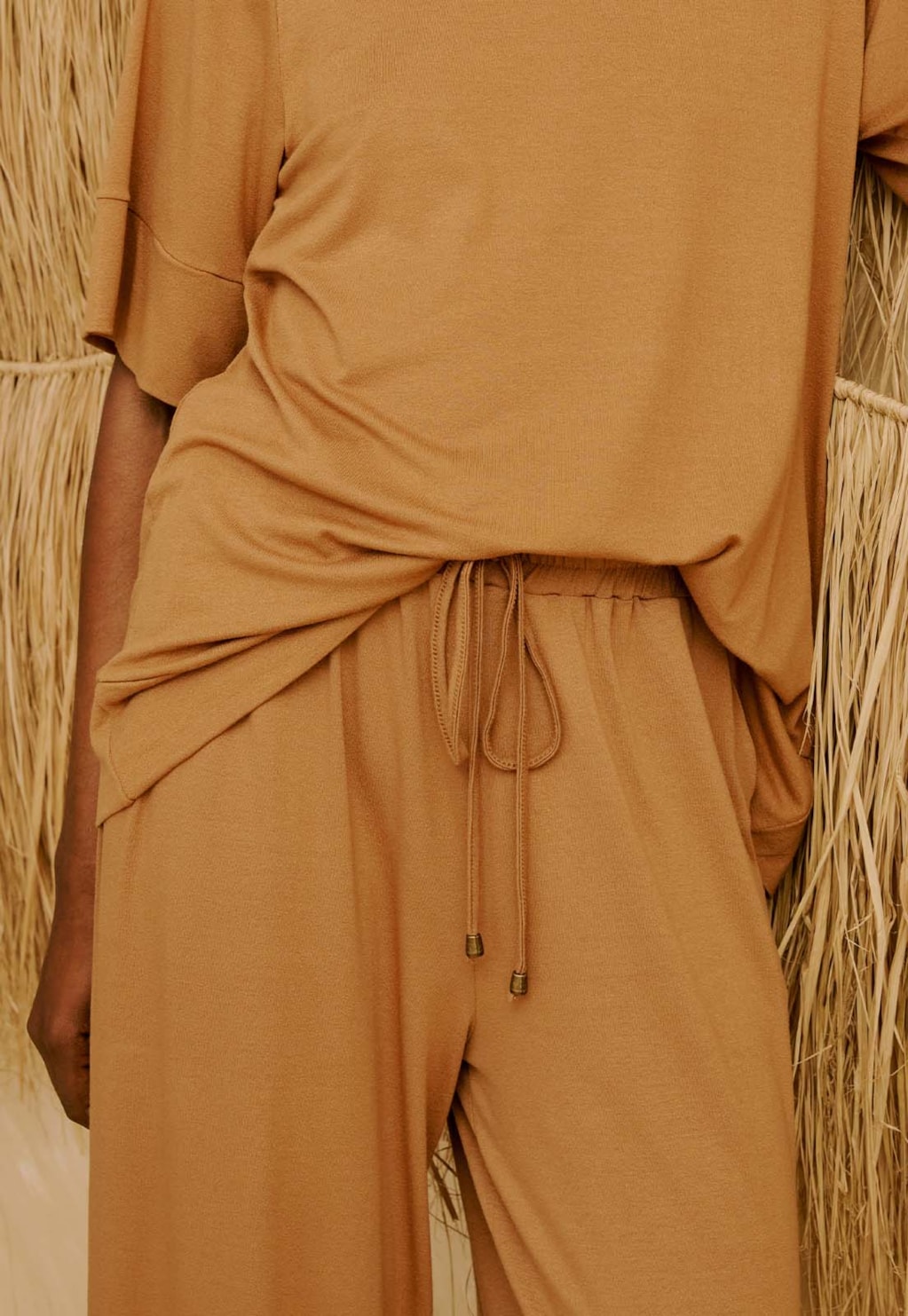 Calça Pantalona Malha Lisa