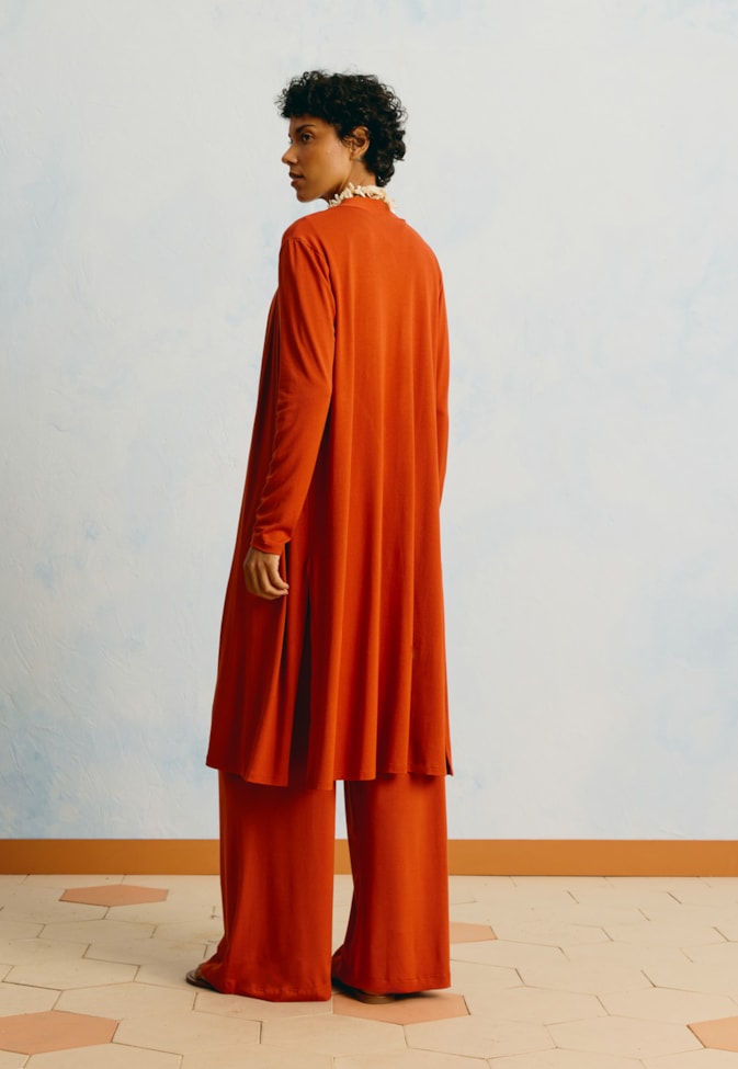 Calça Pantalona Malha Lisa
