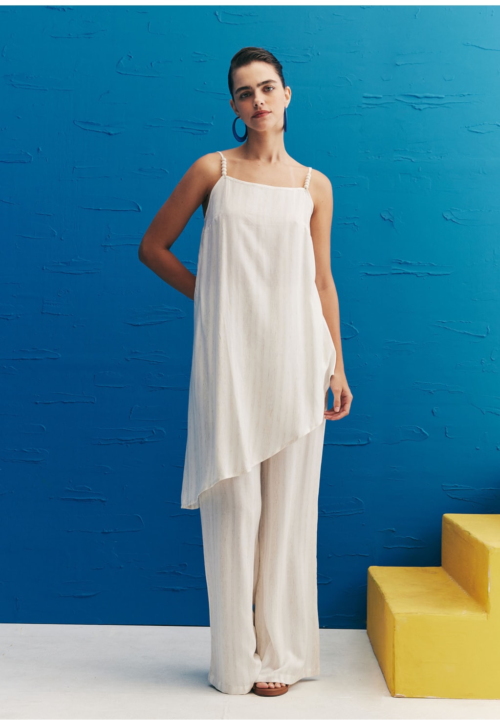 Calça Pantalona Pala Lastex