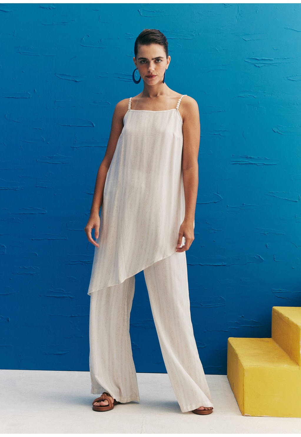 Calça Pantalona Pala Lastex