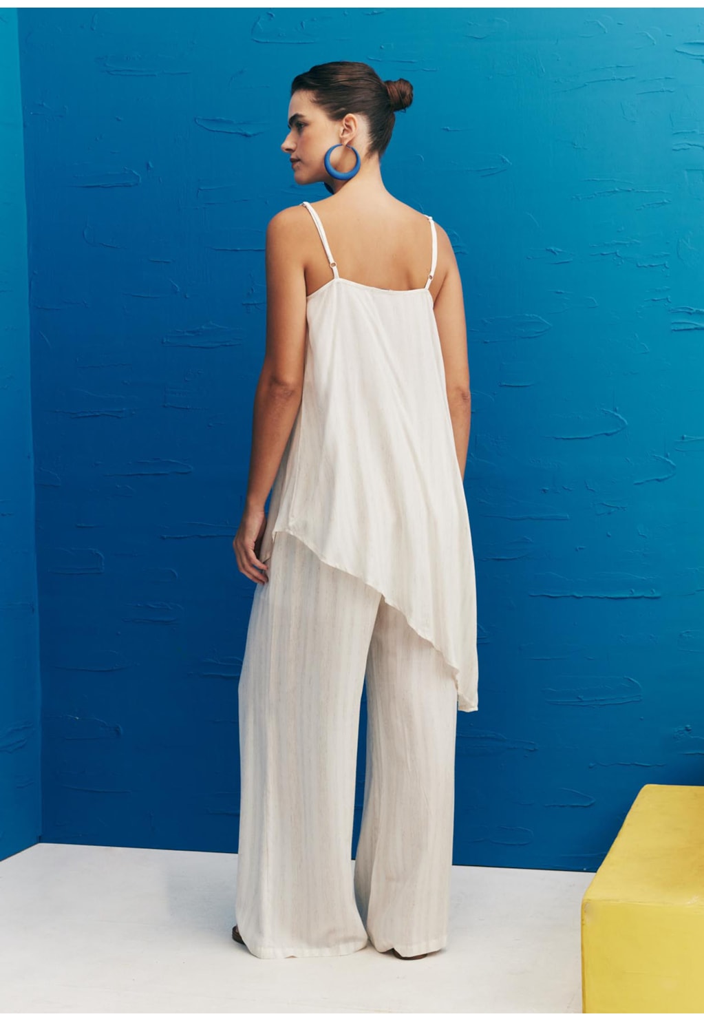 Calça Pantalona Pala Lastex