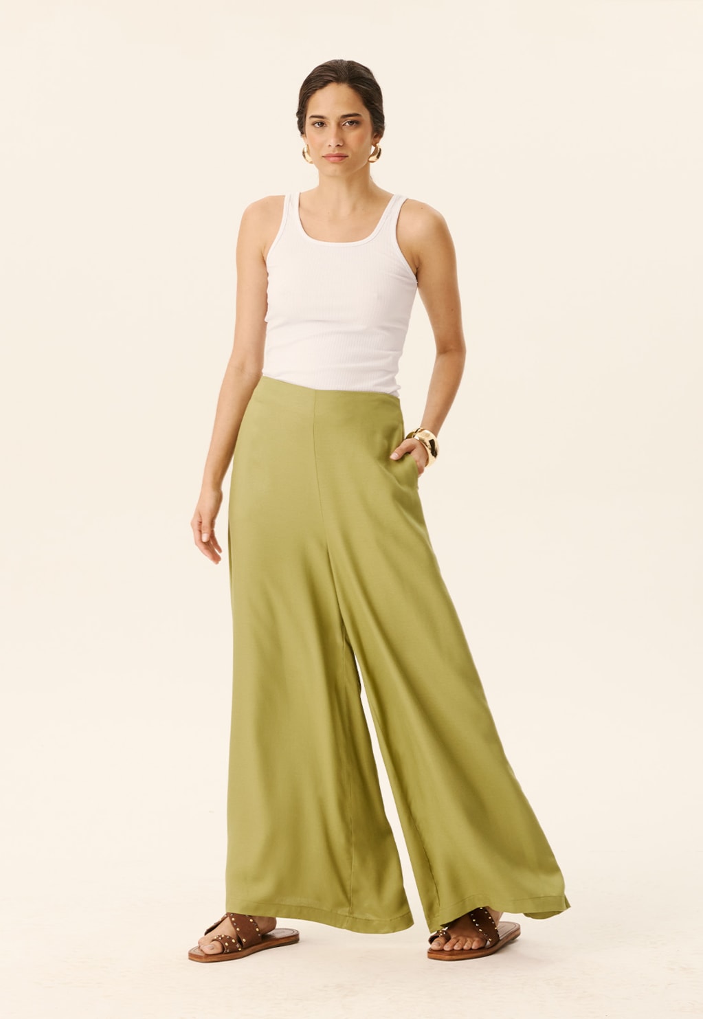 Calça Pantalona Pala Limpa