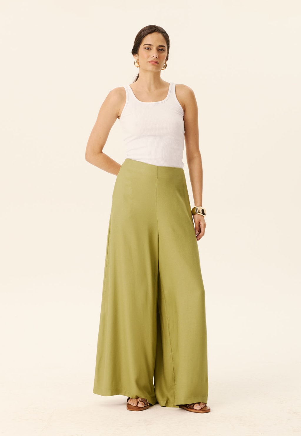 Calça Pantalona Pala Limpa