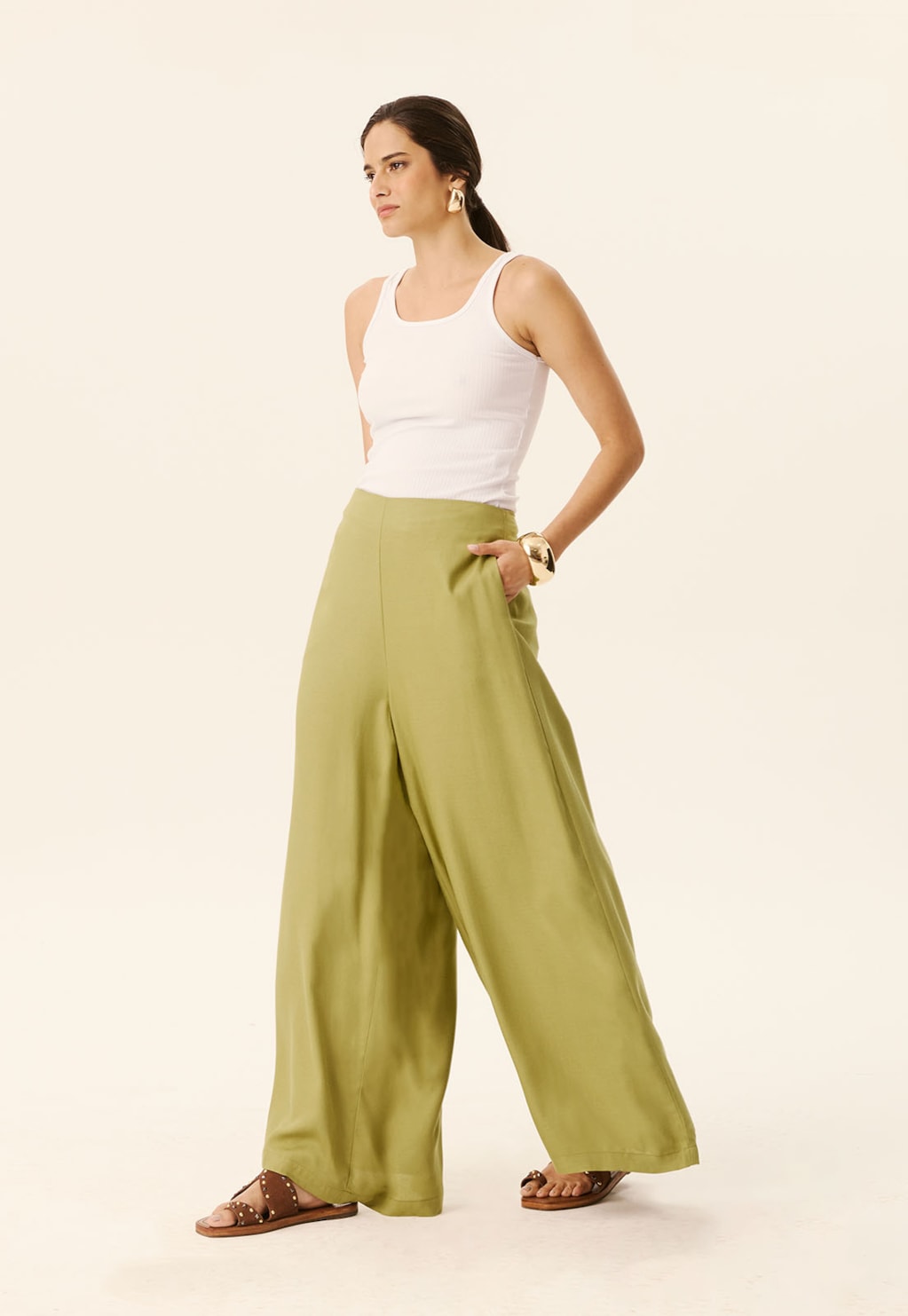 Calça Pantalona Pala Limpa