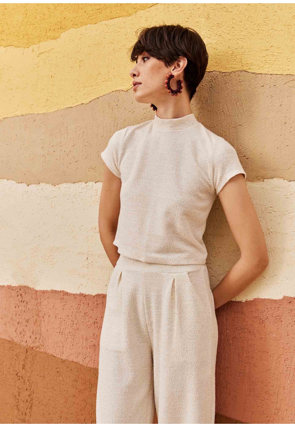 Calça Pantalona Pregas