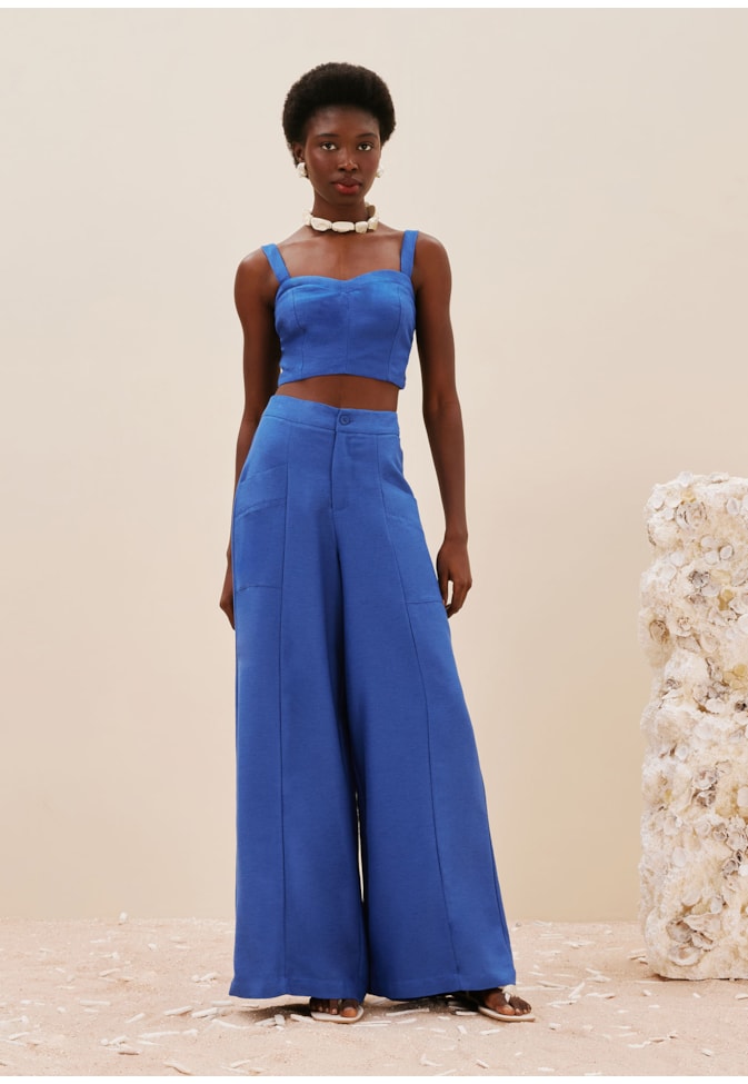 Calça Pantalona Recorte