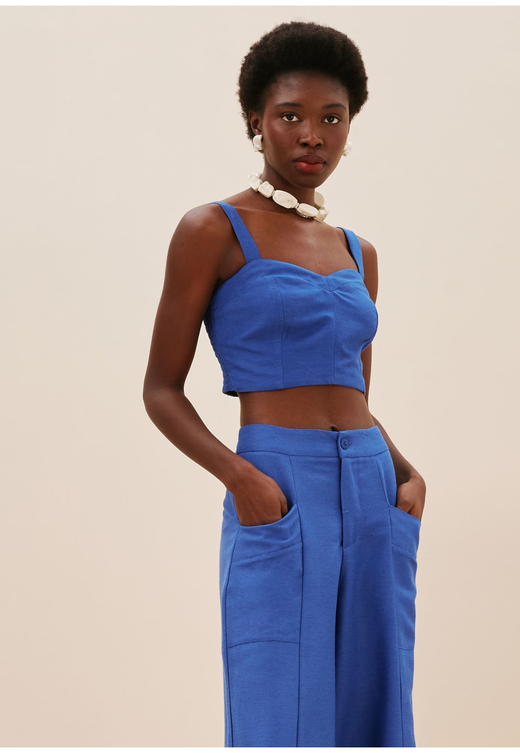 Calça Pantalona Recorte