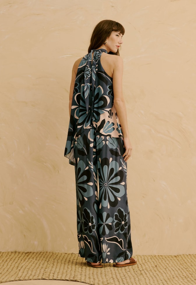 Calça Pantolona Estampada Cantuta