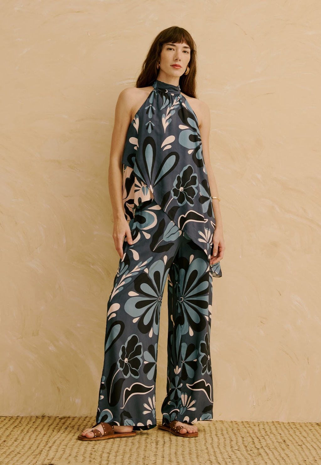 Calça Pantolona Estampada Cantuta