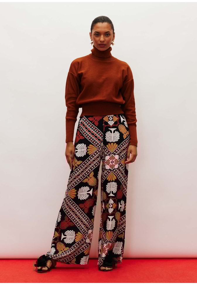 Calça Regular Estampada Baião