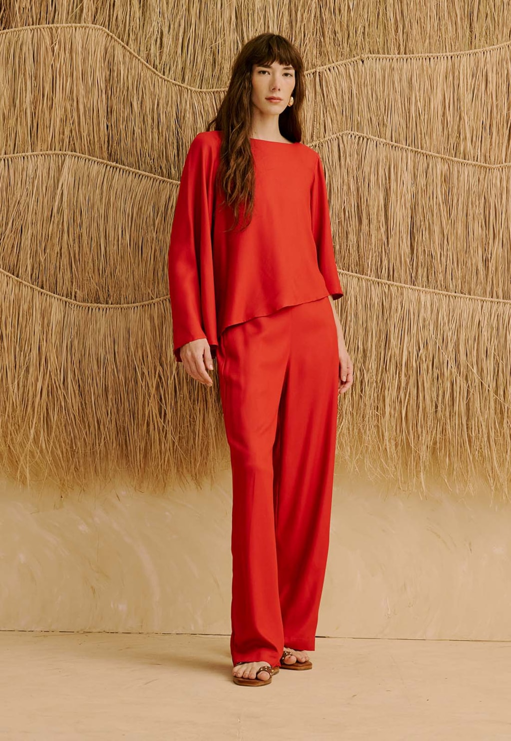 Calça Reta Cós Lisa