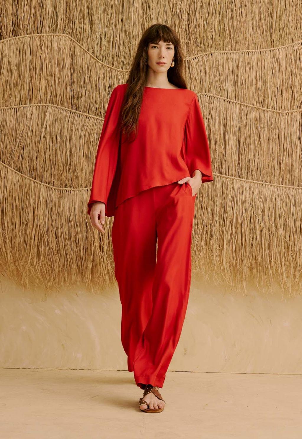 Calça Reta Cós Lisa