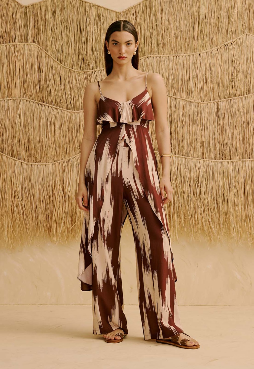 Calça Reta Estampada Amantani