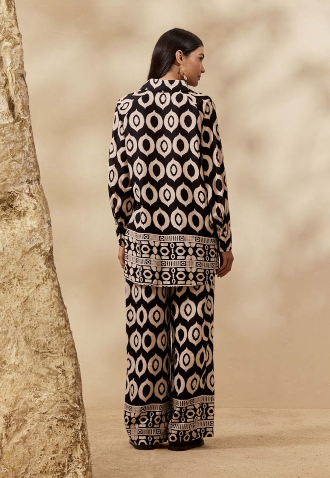 Calça Reta Estampada Cacau Peruano