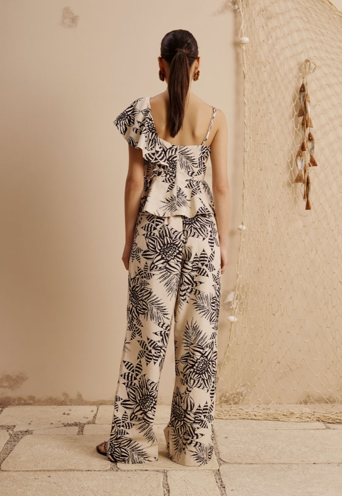 Calça Reta Estampada Carajas