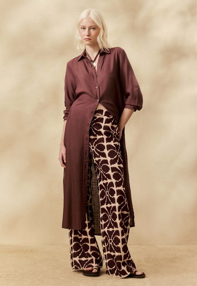 Calça Reta Estampada Misti