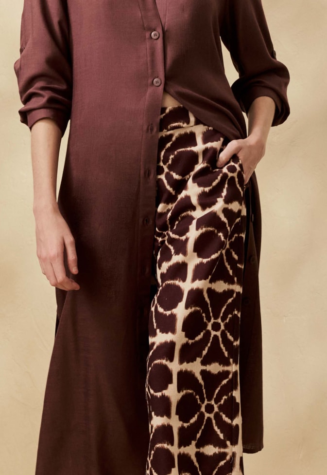 Calça Reta Estampada Misti