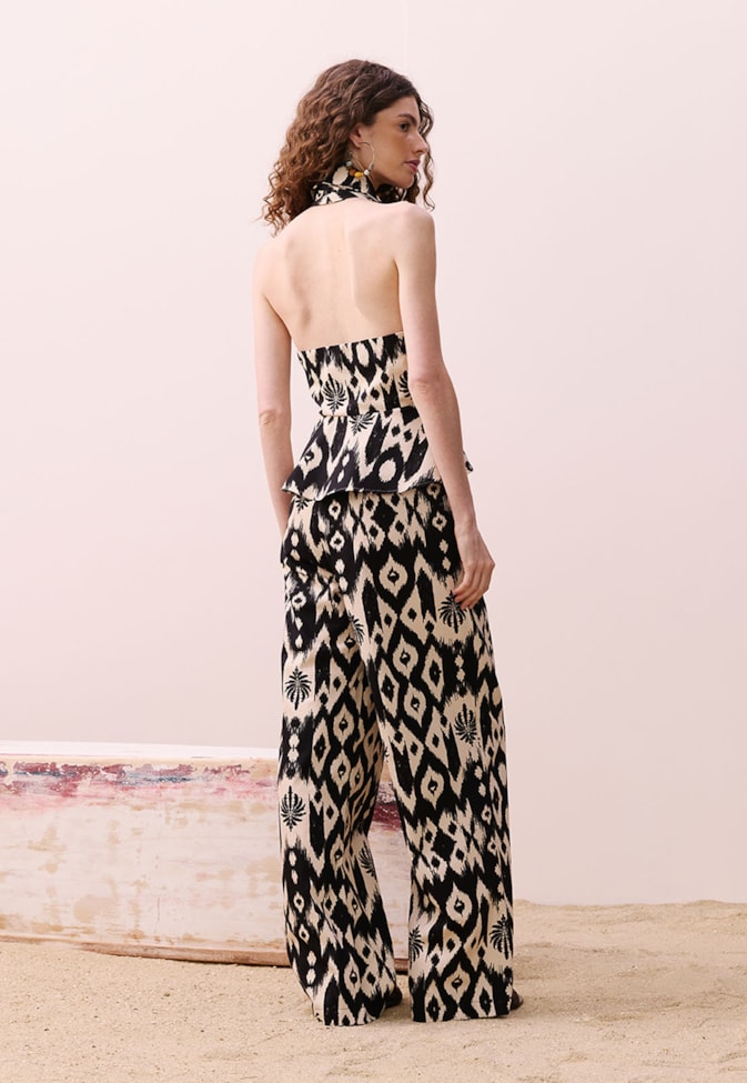 Calça Reta Estampada Tucum