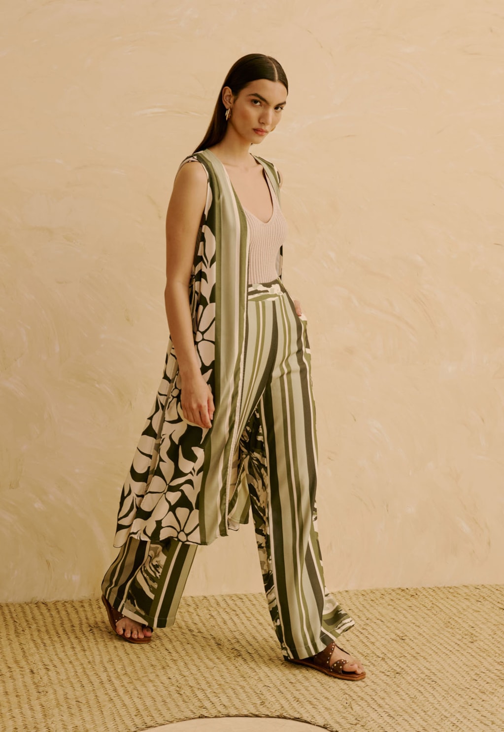 Calça Reta Estampada Wayra