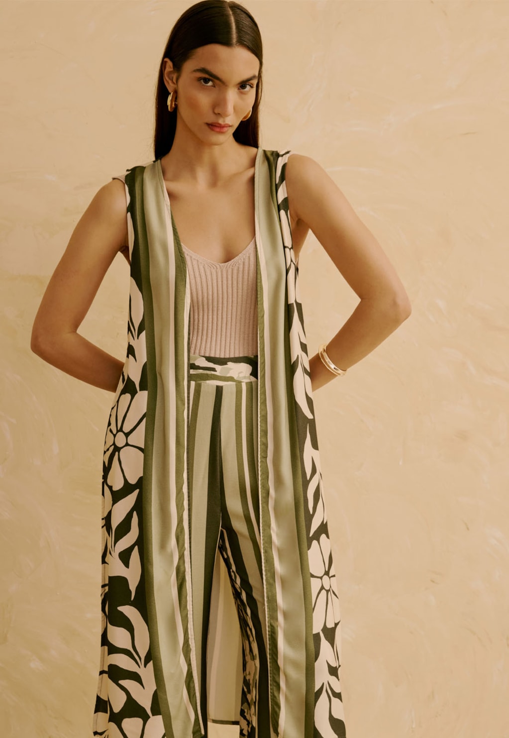 Calça Reta Estampada Wayra