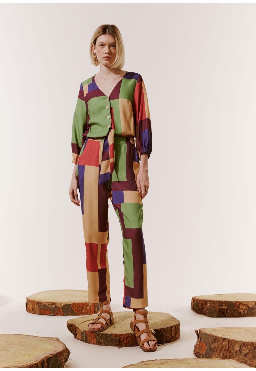 Calça Seca Elástico Estampada Chapadas