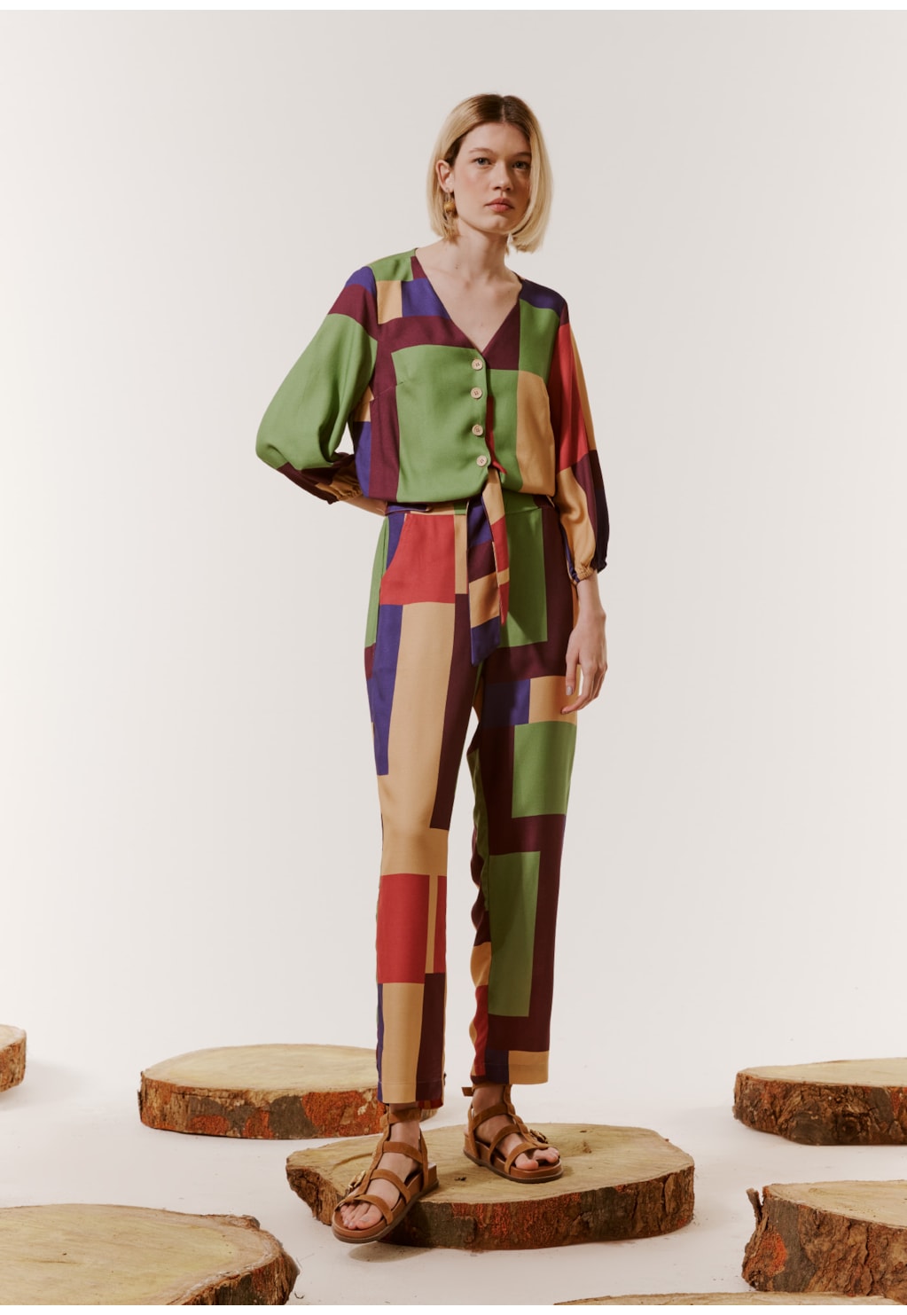 Calça Seca Elástico Estampada Chapadas