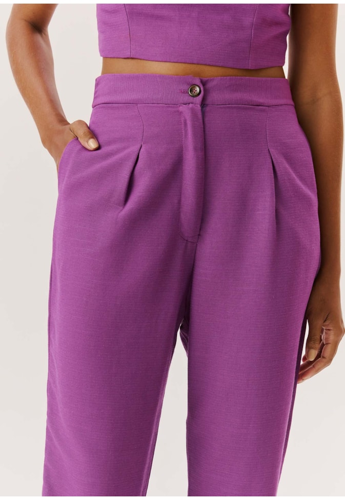 Calça Tecido Detalhe Elástico