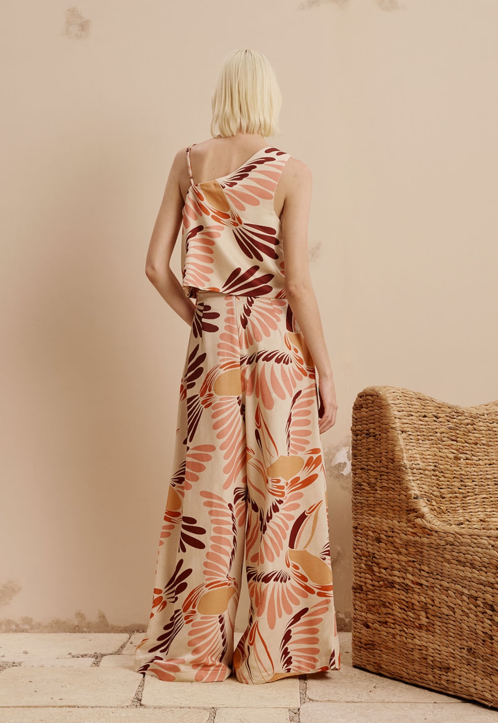 Calça Transpassada Reta Estampada Tucano Toco