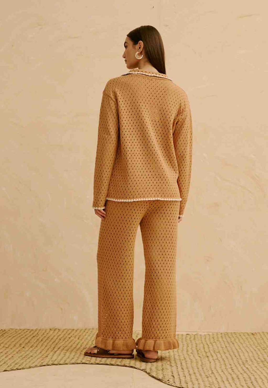 Calça Tricot Babado Barra