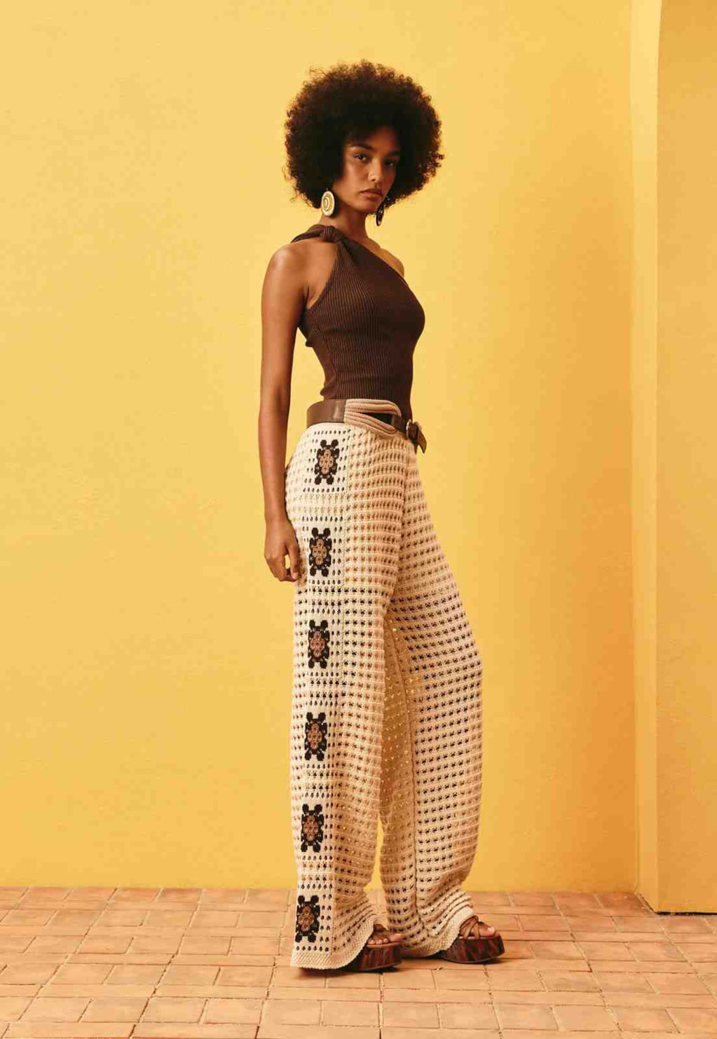 Calça Tricot Detalhe Lateral