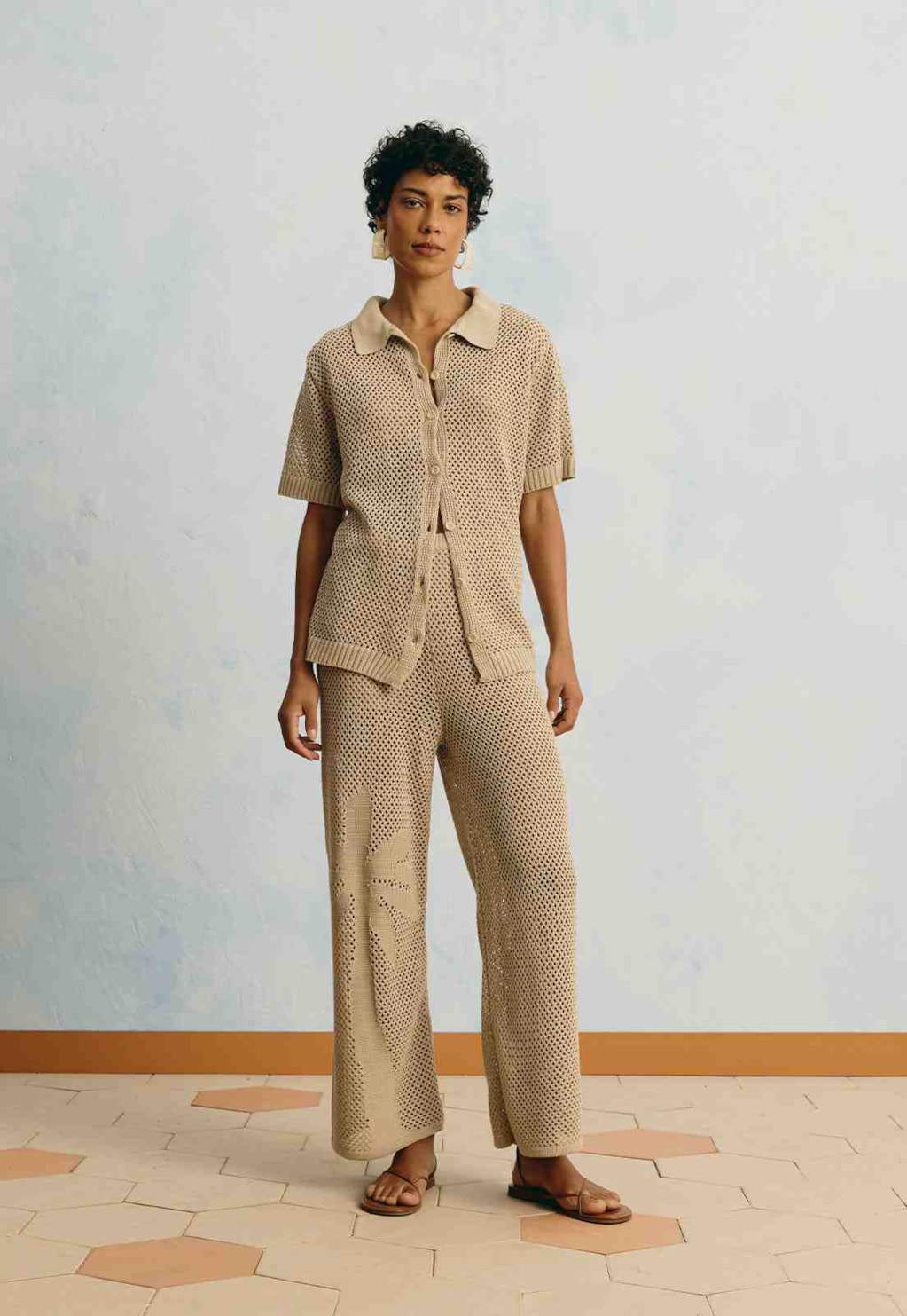 Calça Tricot Jacquard Coqueiro