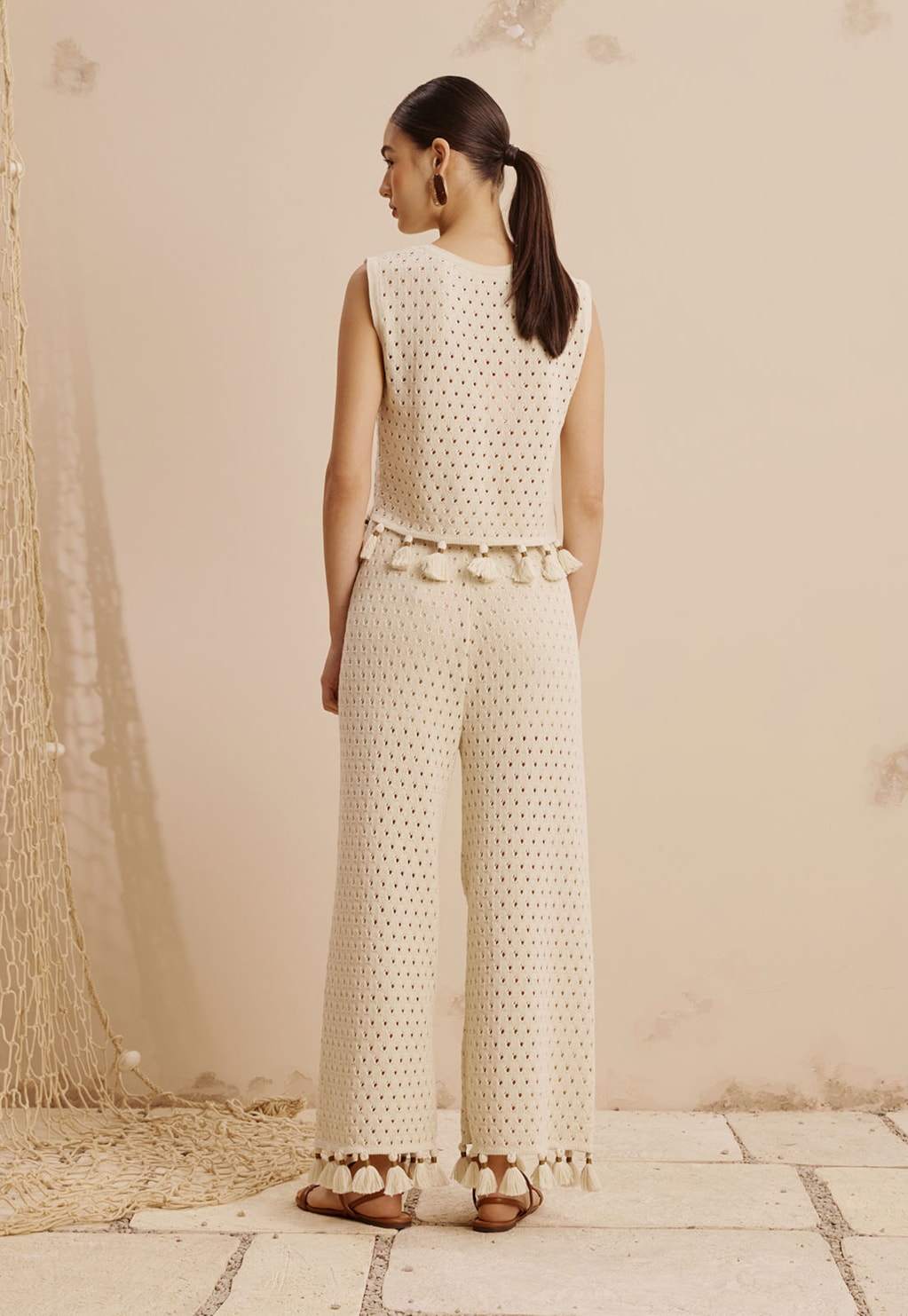 Calça Tricot Tassel